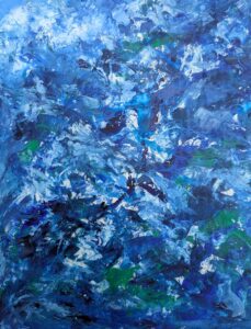 Deborah Greco Kind Of Blue. Oil 11x14 175