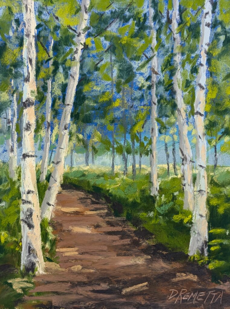 Diane Remetta, The Birch Trail Pastel