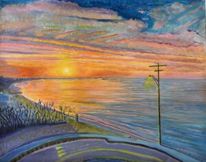 LucretiaBingham Sunrise Over Westbrook Bay 16x20 Oil 375