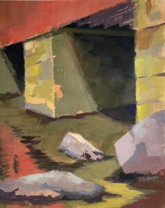 Sharon Morgio Under The Bridge 14 X 11 Gouache 250