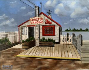 Tamara Duffy Lobster Landing Oil 9x12 400