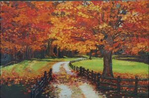 Vivian F Zoe A Walk Among The Maples V.1oil On Board19x24 500
