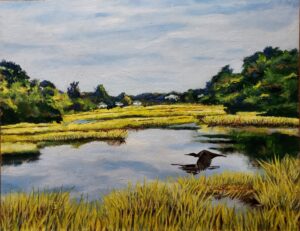 Vivian F Zoe Flushed Over The Marshoil On Board 19X23500