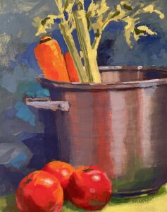 Sharon Morgio Soup Time Gouache 11x13 275