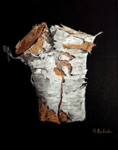 Godfrey Caleb, Birch Stump, Acrylic, 11x14, NFS