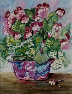 Barbara Alex, Gesture Of Love, 19in H X15in W, WC On Yupo, $350