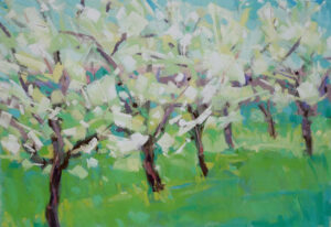 Diana Rogers Morning Light Spring Orchard Pastel 6x9400
