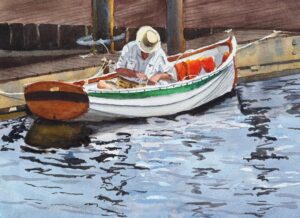 Drago Christine Tying The Knot Watercolor 13"16" !