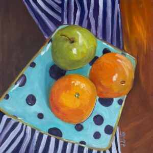 Danielle DiVito Polka Dot Picnic Oil 10x10 175