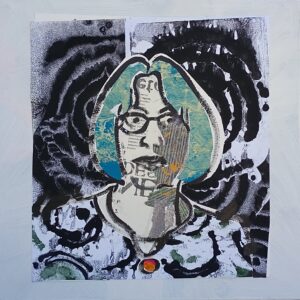 Denise Casey Self Portrait With Aura Mixed Media 18 X 18 NFS