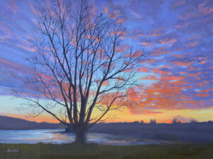 L Boisvert DeStefanis Solo At Sunset Oil 18x24 2400