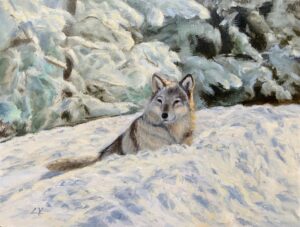 Lorraine Yurkewicz Arctic Sunbathing Oil 12x16 775