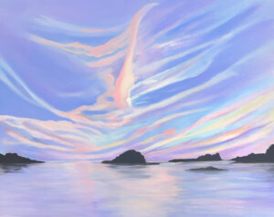 Pompano Thimble Island Sunset Oil And Acrylic 16x20 500