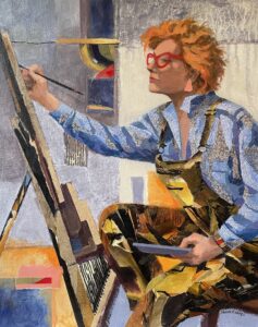 Sharon Morgio Finding Her Voice Mixed Media 21x17 485