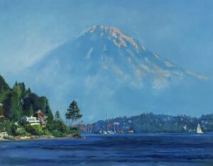 Vickie Williams The Mountain Is Out Today Oil 24x30 700