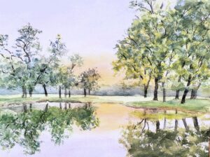 Cora Preibis Essex Sunrise Watercolor 11 X 15 In. 300