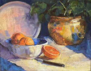 Schirmeier Beverly Orange Glow Copper Pot Pastel 11x14 550 R