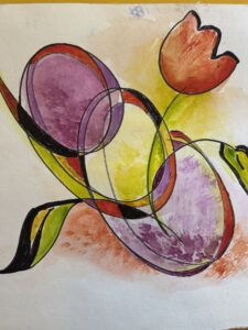 Sister Joan Bernard Connnections Ink Watercolor 10x10 175